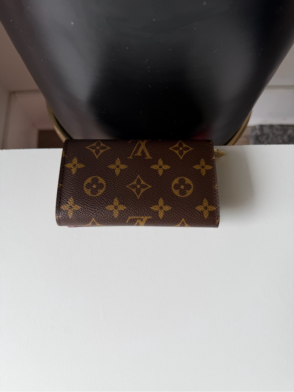 Louis Vuitton Monogram Compact Wallet with Brown Leather Interior - Picture 7 of 9